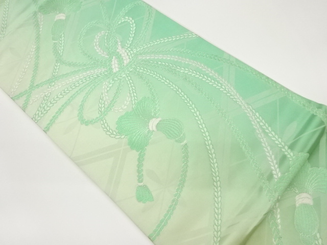 菱に房模様織出し袋帯